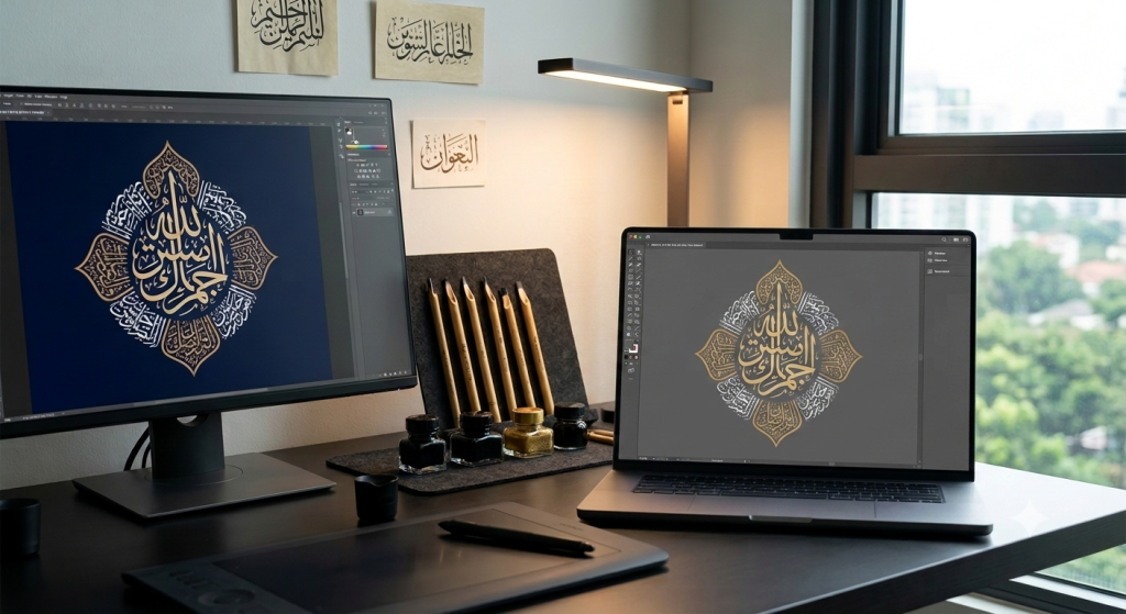 Arabic calligraphy script